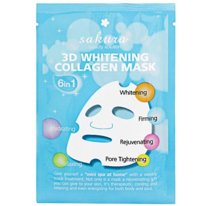 Mặt nạ dưỡng trắng da Sakura 3D Whitening Collagen Mask (Nguồn: Internet)