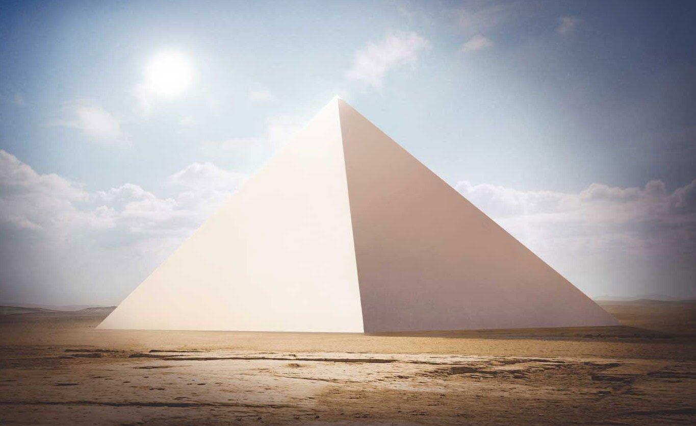 Ban đầu kim tự tháp có màu trắng (Ảnh: Internet)