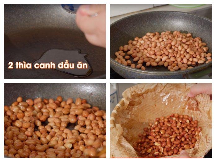 Rang lạc với dầu ăn