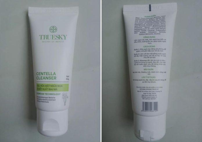 Review sữa rửa mặt Truesky Centella Cleanser có tốt không? dành cho da gì? bao bì Centella Asiatica Extract Cocamidopropyl Betaine công dụng giảm mụn Iris Florentina Root Extract Khách hàng làm mờ thâm làm sạch sâu mua sữa rửa mặt nhược điểm retinyl palmitate review review sữa rửa mặt rửa mặt sản phẩm sữa rửa mặt sữa rửa mặt Truesky sữa rửa mặt Truesky Centella Cleanser thành phần thiết kế thông tin thương hiệu thương hiêu Truesky Tocopherol Truesky Centella Cleanser