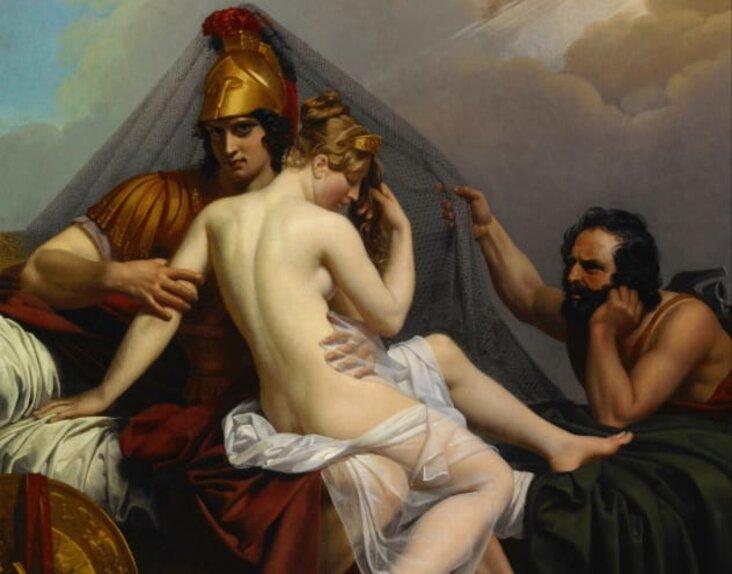 Tranh vẽ Aphrodite, Ares và Hephaestus (Ảnh: Internet)