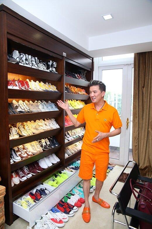 Tủ giày của Đàm Vĩnh Hưng (ảnh: Internet)