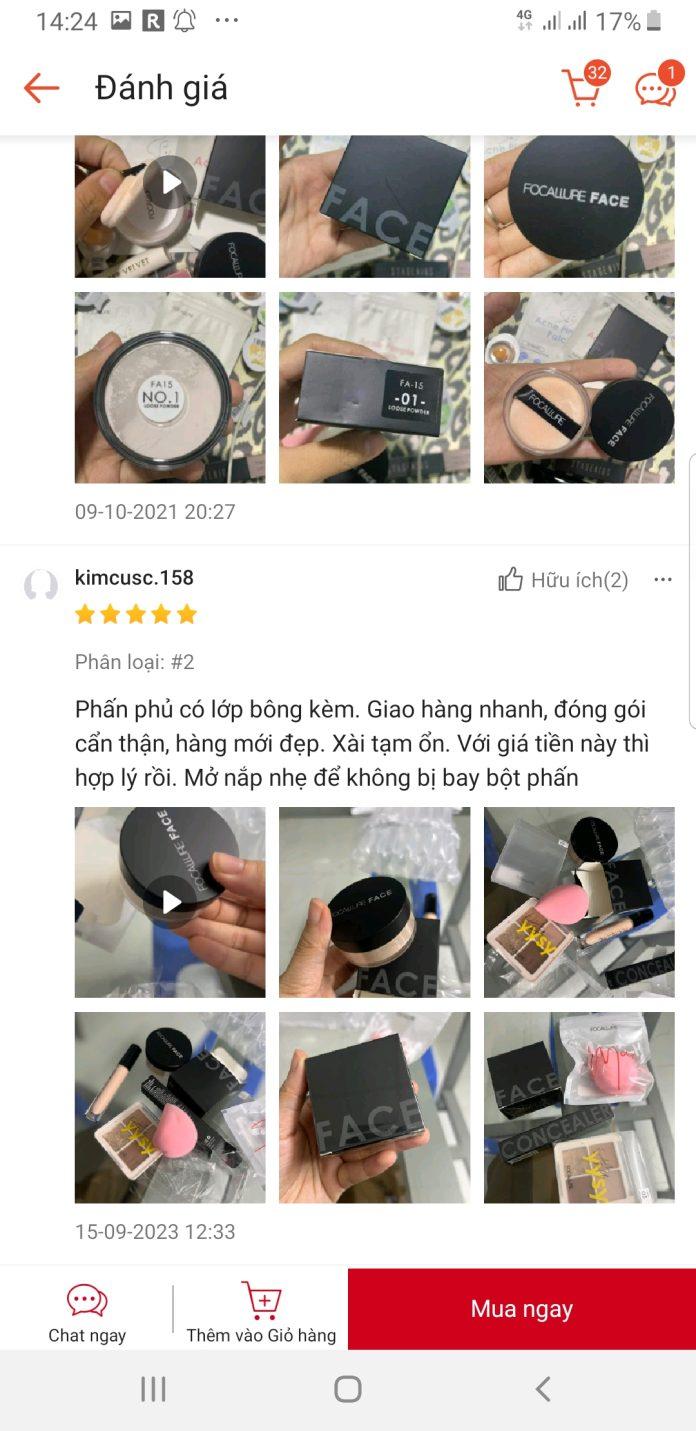 Đánh giá của khách hàng khi mua sản phẩm. Nguồn: Shopee