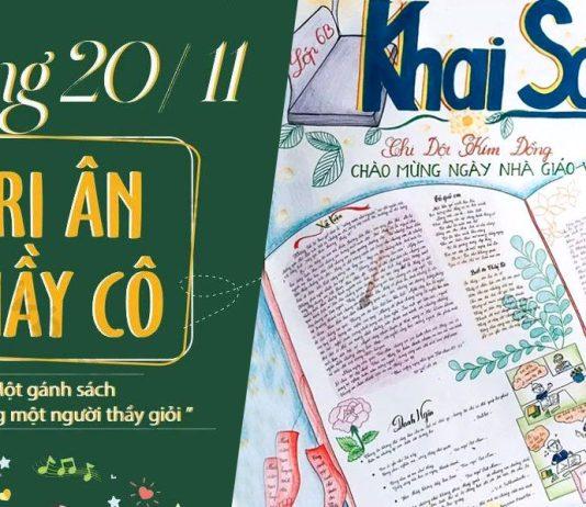 50+ mẫu vẽ báo tường 20/11 đẹp ấn tượng nhất 2023