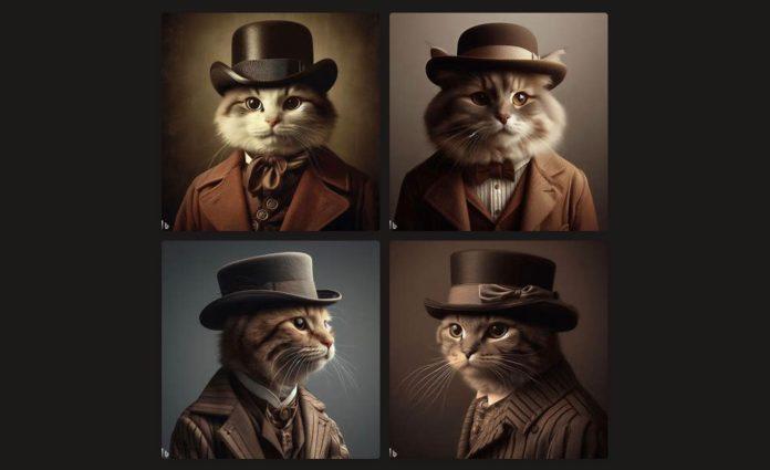 Hình ảnh mèo đội mũ do AI tạo ra (Ảnh: Internet)