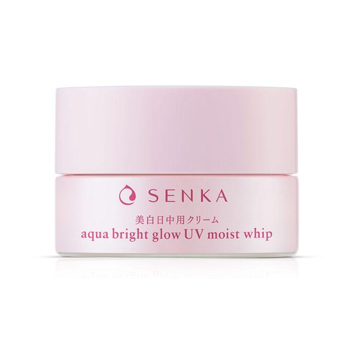 Kem dưỡng trắng da ban ngày Senka Aqua Bright Glow UV Moist Whip SPF25+ P++