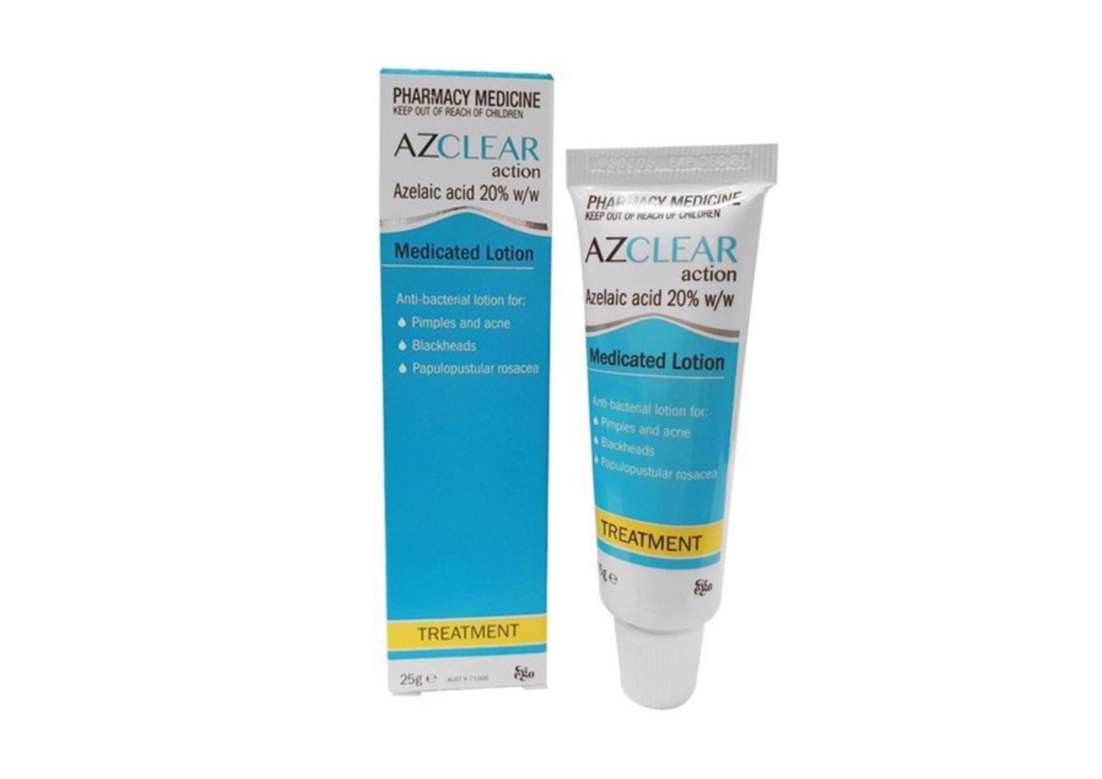 Kem trị mụn trắng da Azclear Action Medicated Treatment Lotion Azelaic Acid 20% (Ảnh: Internet).