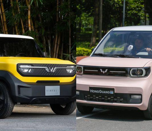VinFast VF 3 và Hongguang Mini EV đối thủ nặng ký của thương hiệu Việt. (Ảnh: Internet)