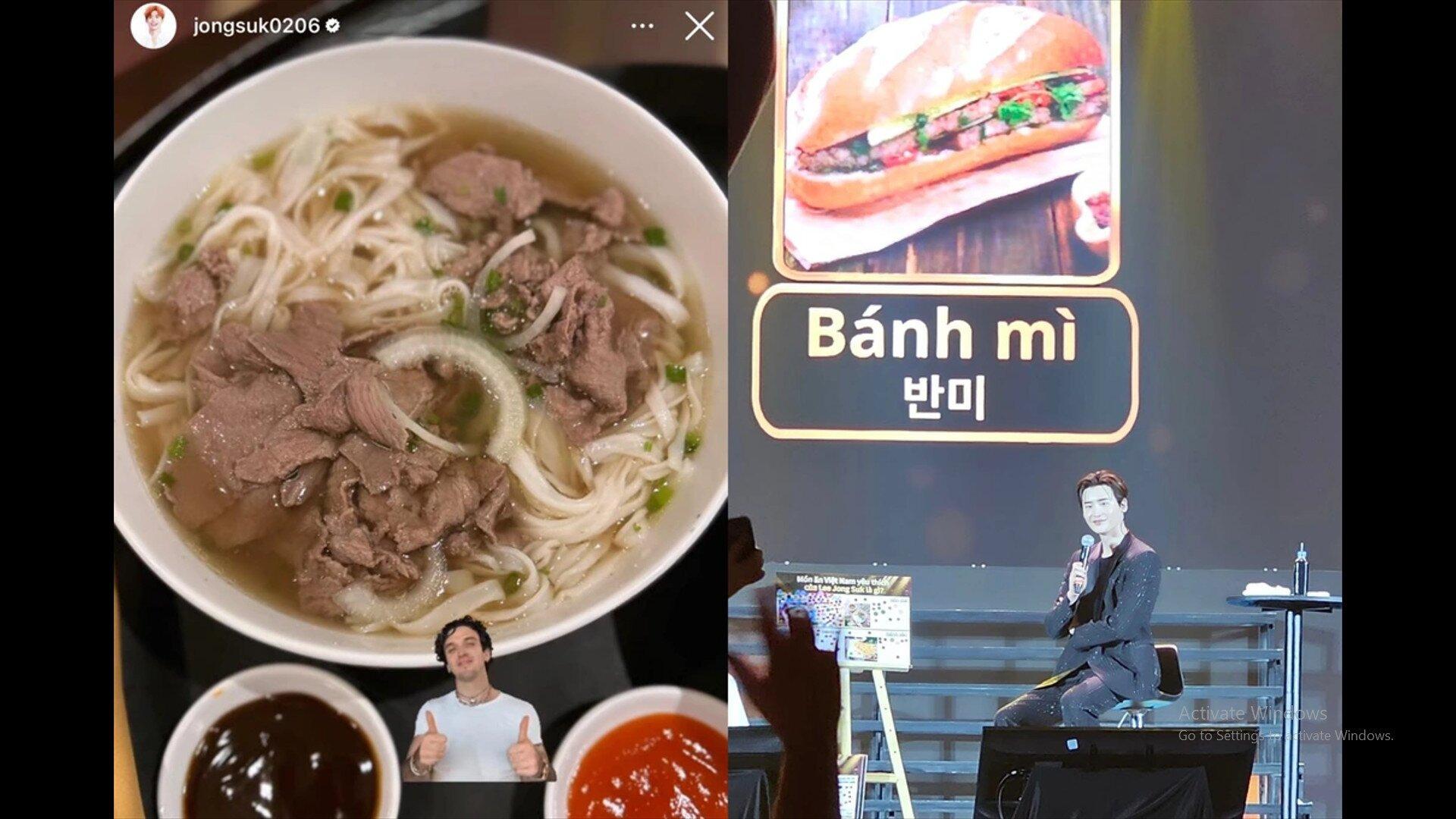 Khi đến Việt Nam, Jong Suk cũng được dịp thử nhiều món ăn và trong đó thì bánh mì là món anh chàng yêu thích nhất. (Ảnh: Internet)