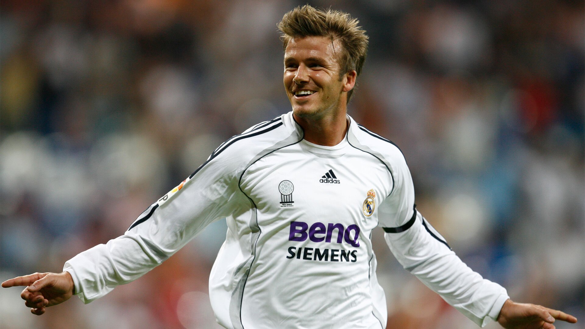 Beckham trong màu áo Real Madrid (ảnh: Internet)