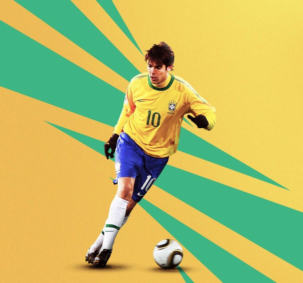Kaká trong màu áo Đội tuyển Brasil (ảnh: Internet)