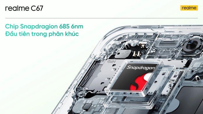 realme C67 với chip Snapdragon 685 đầy mạnh mẽ (Ảnh: Internet)