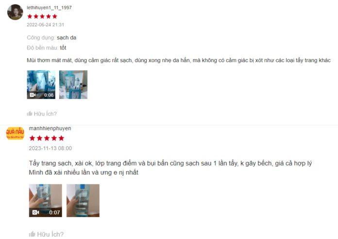 Đánh giá của khách hàng về nước tẩy trang La Roche-Posay Effaclar Micellar Water Ultra Oily Skin (Ảnh: Internet). Đánh giá của khách hàng về nước tẩy trang La Roche-Posay Effaclar Micellar Water Ultra Oily Skin (Ảnh: Internet).