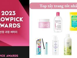 7 sản phẩm tẩy trang tốt nhất do GLOWPICK Hàn Quốc bình chọn !