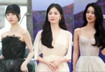 Trái ngược với các sao Hoa Ngữ thì váy áo của các sao Hàn lại vô cùng đơn giản. (Ảnh: Internet)