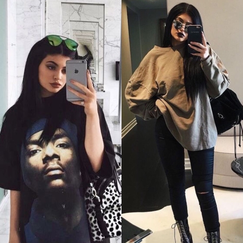 Như bao nhiêu thanh thiếu niên khác, phong cách thời trang của Kylie Jenner ở giai đoạn 2014 đến 2016 khá nổi loạn. Nguồn: Ảnh từ Internet.