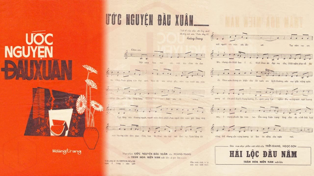 Ước Nguyện Đầu Xuân lời gốc của nhạc sĩ Hoàng Trang (Ảnh: Internet)
