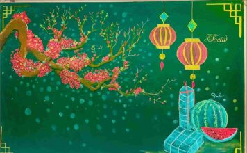 101+ mẫu vẽ bảng trang trí Tết 2024 “hot rần rần” hiện nay Các mẫu vẽ trang trí bảng Tết 2024 đẹp (Ảnh: Internet)