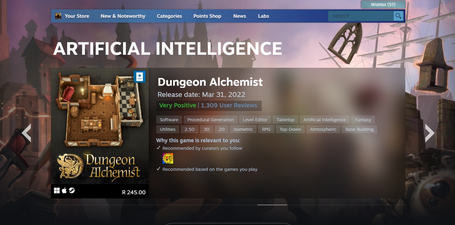 Game được gắn thẻ AI trên Steam (Ảnh: Internet)