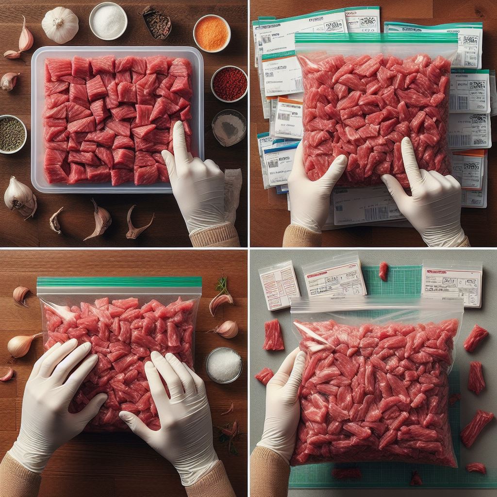 Sử dụng túi zip hoặc hộp nhựa để bảo quản thịt bò (Nguồn Ảnh: Tác Giả)