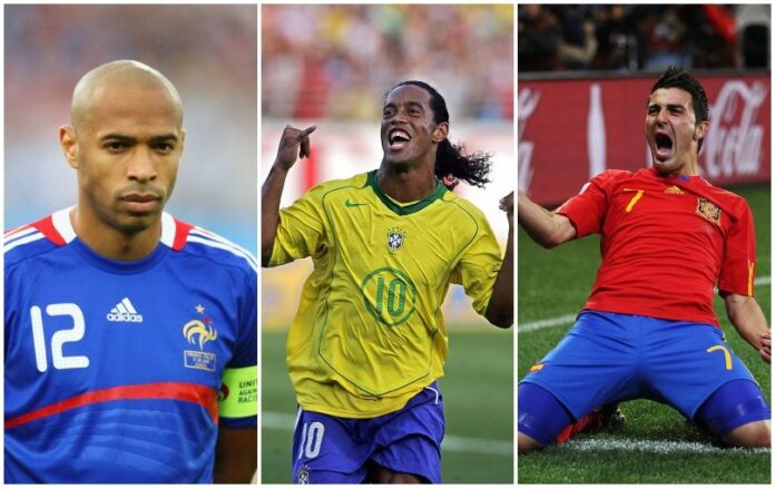 Thierry Henry, Ronaldinho và David Villa (Ảnh: Internet)