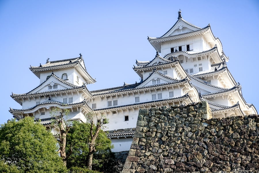 Mặt trước của lâu đài Himeji (Ảnh: Internet)