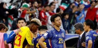 Đội bóng đương kim Á quân là Nhật Bản đã ngậm ngùi dừng bước sau bàn thua phút bù giờ (Ảnh: Internet)