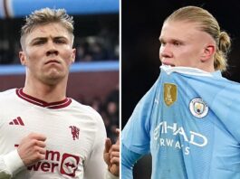 Rasmus Hojlund của Manchester United lập kỷ lục ở Premier League đánh bại cả Erling Haaland Thành tích của Hojlund đã vượt qua Haaland (Ảnh: Internet)