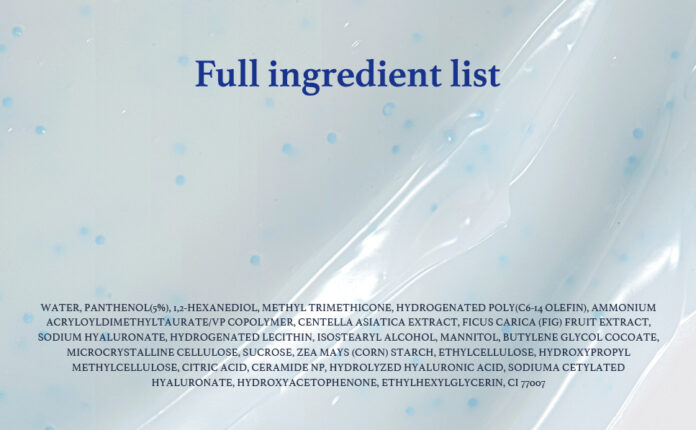 Toàn bộ các thành phần có trong kem dưỡng ẩm Skin&Lab(Nguồn:Internet)