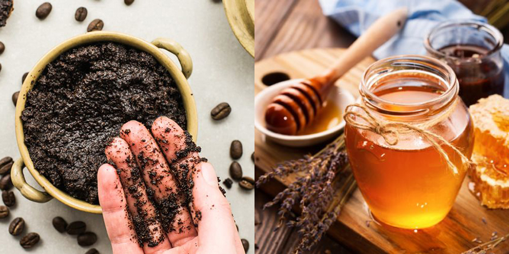 Cafe và mật ong giúp kích thích quá trình tuần hoàn dưới da nhanh hơn (Nguồn: Internet)