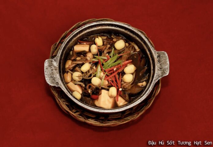 Món Đậu hủ sốt tương hạt sen tại Nhà hàng Chay Thành Tâm - Ảnh: Fanpage CHAY THÀNH TÂM