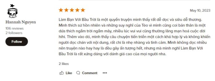 Đánh giá "Làm bạn với bầu trời". (Nguồn: BlogAnChoi)