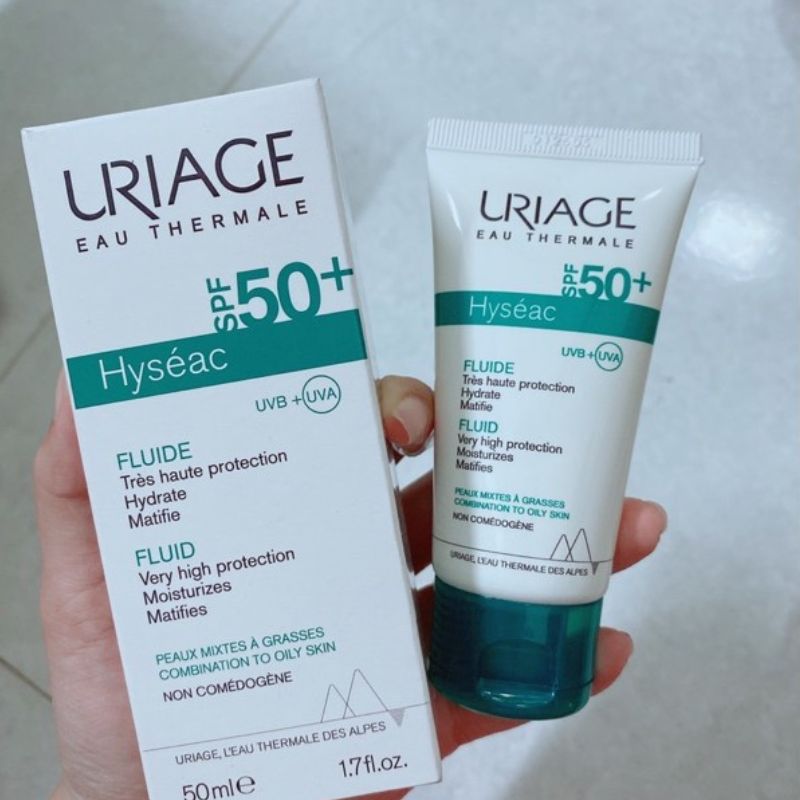 Kem chống nắng Uriage Hyséac Fluide SPF 50+ không gây kich ứng, mẩn đỏ trên da (Nguồn: Internet)