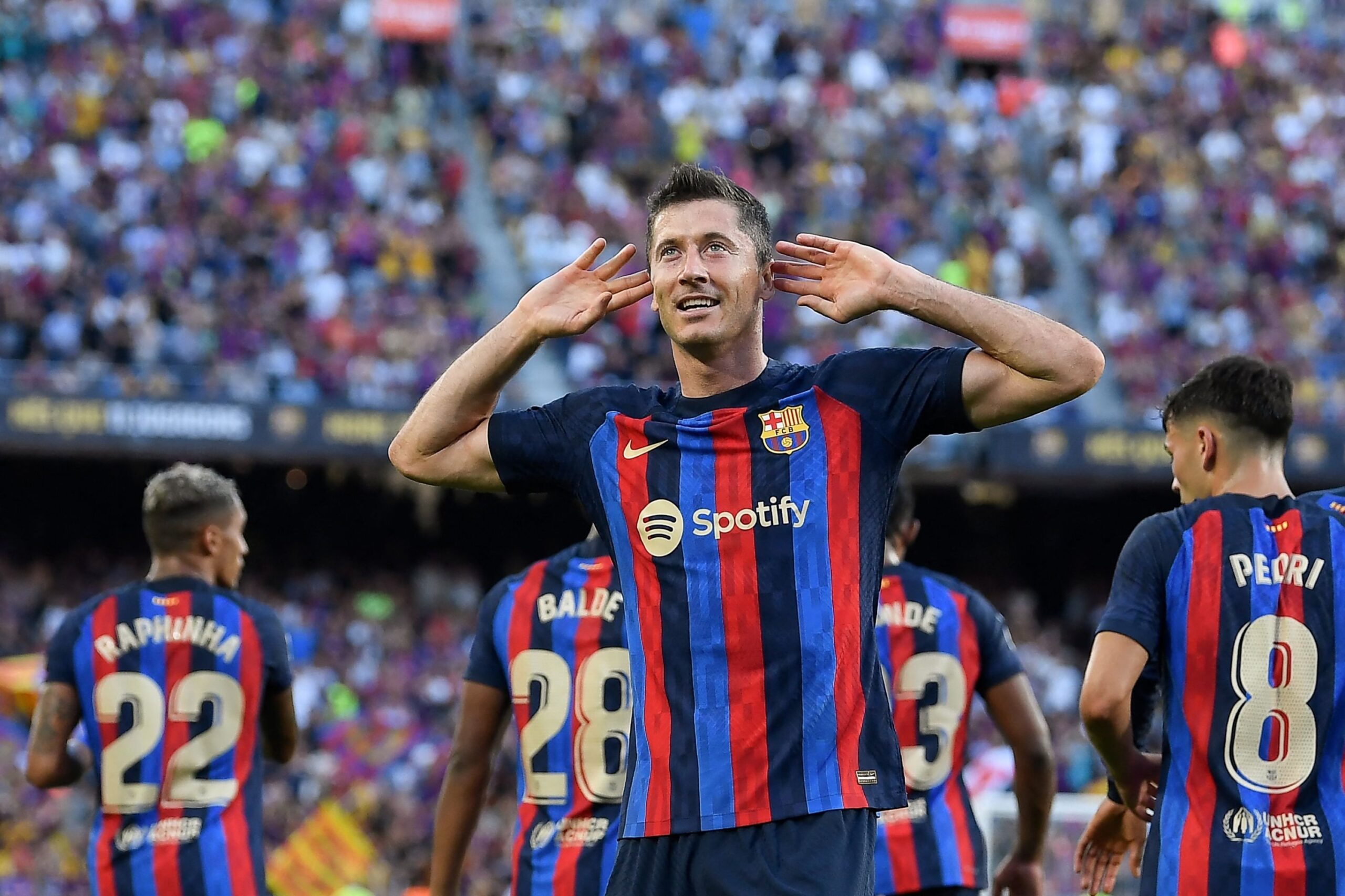 Robert Lewandowski trong màu áo Barcelona (ảnh: Internet)