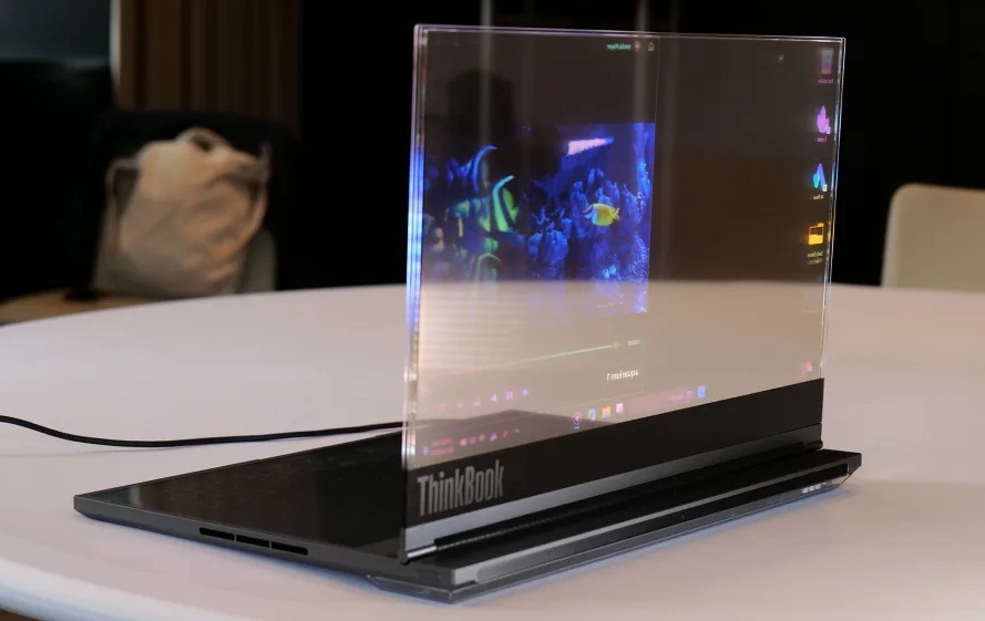 Laptop màn hình trong suốt của Lenovo (Ảnh: Internet)
