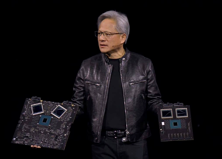 Jensen Huang giới thiệu các sản phẩm chip mới tại hội nghị Nvidia GTC (Ảnh: Internet)