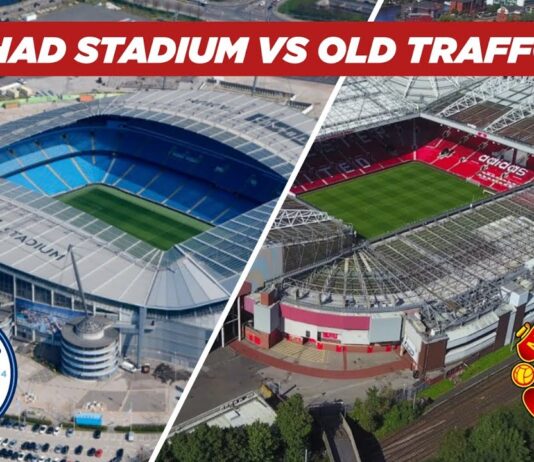 Old Trafford và Etihad: Hai biểu tượng của bóng đá Anh Liệu Old Trafford và Etihad có phải là hai sân vận động nổi tiếng nhất nước Anh? (Nguồn: Internet)