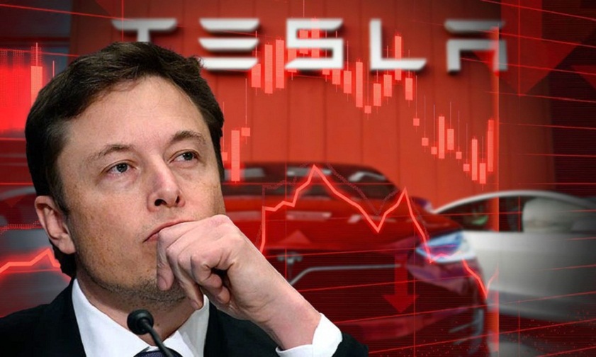 Cổ phiếu Tesla liên tục giảm giá trong thời gian gần đây (Ảnh: Internet)