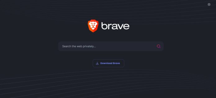 Trang chủ của công cụ tìm kiếm Brave (Ảnh: Internet)