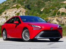 Mẫu xe Mirai của Toyota chạy bằng nhiên liệu hydro (Ảnh: Internet)