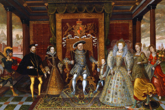 Tranh vẽ gia đình vua Henry VIII (Ảnh: Internet)
