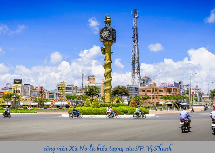 Công viên Xà No là biểu tượng của Thành phố Vị Thanh (ảnh: internet)