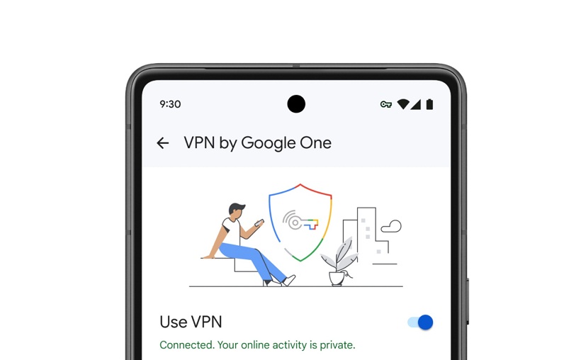 Google One có tính năng VPN giúp bạn lên mạng an toàn hơn (Ảnh: Internet)