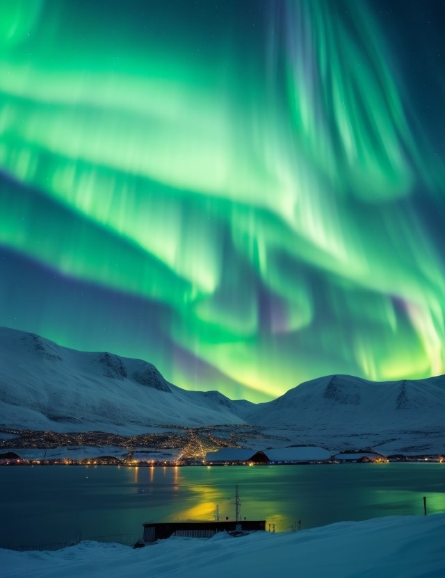 Địa điểm ngắm cực quang đẹp nhất: Tromsø, Na Uy (Ảnh: Internet)