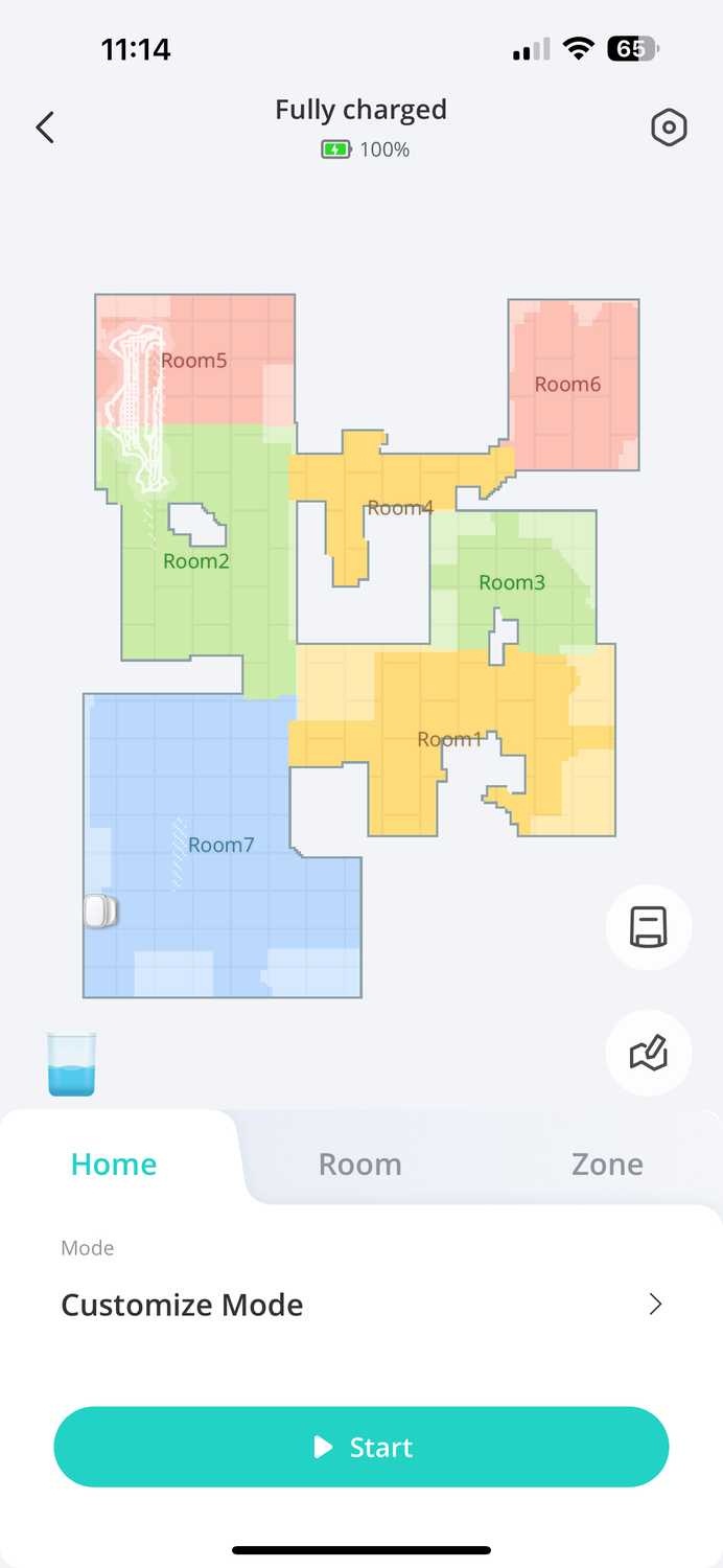 Sơ đồ nhà được hiển thị trên ứng dụng (Ảnh: Internet)