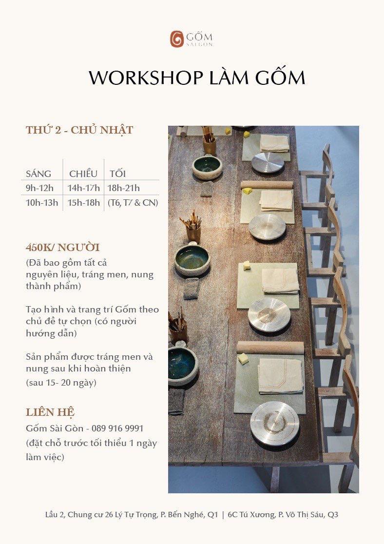 Trải nghiệm 2 workshop làm gốm tại TPHCM được hướng dẫn tận tình và ...
