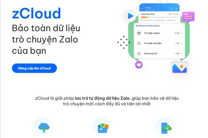 zCloud, mọi cuộc trò chuyện, hình ảnh và tệp tin quan trọng đều được sao lưu tự động và bảo mật, giúp người dùng không còn phải lo lắng về việc mất mát dữ liệu (Ảnh: Internet)