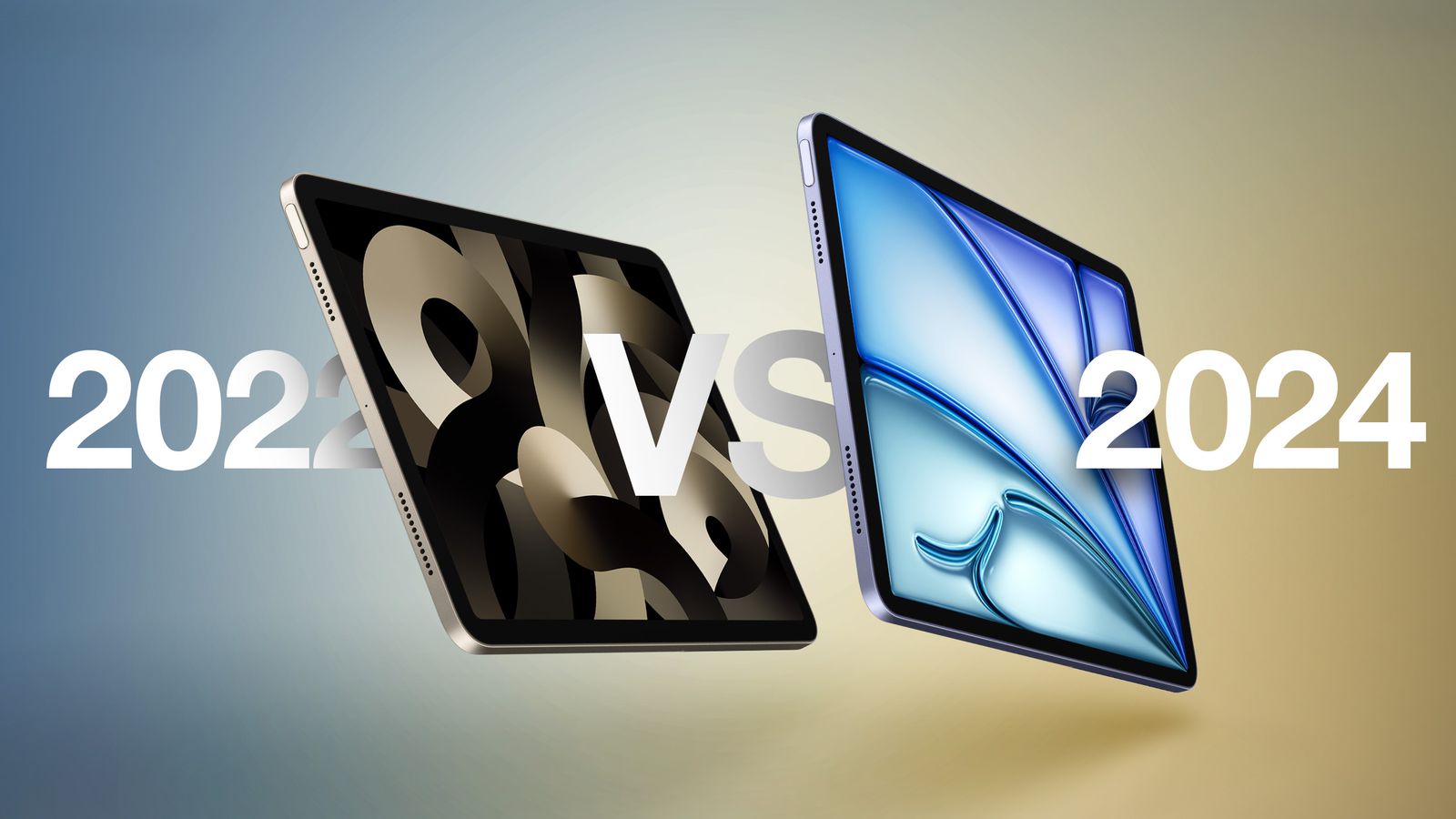iPad Air M1 phiên bản năm 2022 và iPad Air M2 phiên bản 2024 mới nhất (Nguồn: Internet)