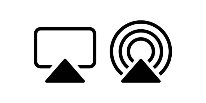 Biểu tượng AirPlay trên thiết bị Apple (Ảnh: Internet)