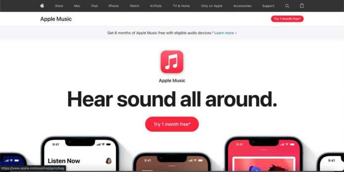 Đăng ký dùng thử miễn phí Apple Music (Ảnh: Internet)